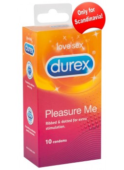 Durex Pleasure Me - bordás-pontozott óvszer (10db)