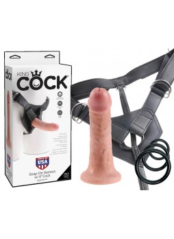 King Cock Strap-on 6 - felcsatolható dildó - natúr