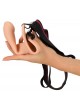 Strap-on - felcsatolható, üreges dildó (közepes) - natúr