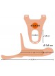 Strap-on - felcsatolható, üreges dildó (közepes) - natúr