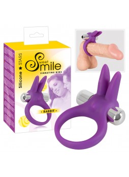 SMILE Rabbit - vibrációs péniszgyűrű (lila)