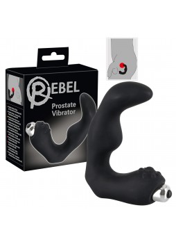 Rebel - hajlított prosztata vibrátor (fekete)