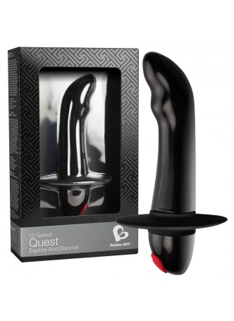 Quest - 10 ritmusú kezdő prosztata vibrátor (fekete)