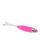 Deluxe csikló stimuláló vibrátor rúd (pink-ezüst)