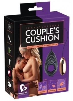 Couples Cushion 3 in1 - akkus párvibrátor (fekete)