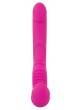 Double2Teaser - tartópánt nélküli felcsatolható vibrátor (pink)