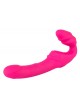 Double2Teaser - tartópánt nélküli felcsatolható vibrátor (pink)