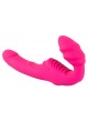 Double2Teaser - tartópánt nélküli felcsatolható vibrátor (pink)