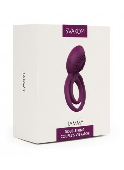 Svakom Tammy - akkus, vízálló here- és péniszgyűrű (lila)