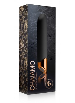 Chaiamo - akkus, vízálló normál rúdvibrátor (fekete)