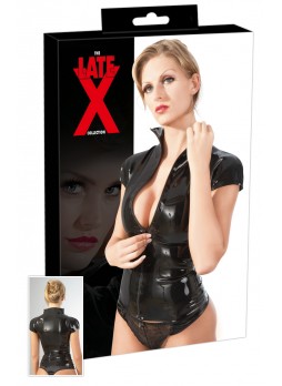 LATEX - cipzáros, rövidujú női felső (fekete)