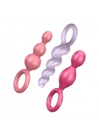 Satisfyer Plugs - anál dildó szett - színes (3 részes)