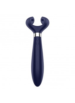 Satisfyer Partner Multifun 3 - akkus, vízálló párvibrátor (kék)