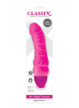 Classix Mr. Right - kezdő, péniszes szilikon vibrátor (pink)