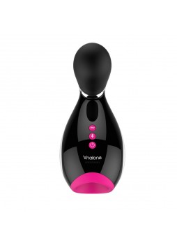 Nalone Oxxy - okos vibráló kényeztető ajkak (fekete-pink-fehér)
