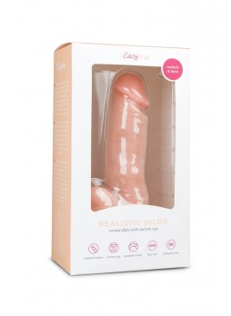 Easytoys - tapadótalpas, herés dildó (17,5cm) - natúr