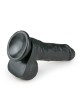 Easytoys - tapadótalpas, herés dildó (17,5cm) - fekete