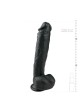 Easytoys - tapadótalpas, herés nagy dildó (26,5cm) - fekete