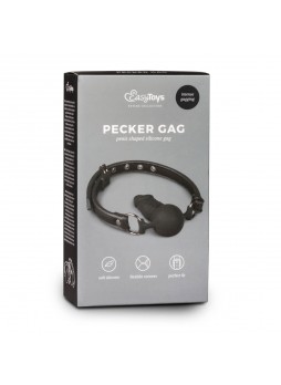 Easytoys - becumiztad szájpecek dildóval (fekete)
