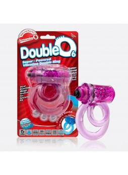 Screaming DoubleO 6 - vibráló pénisz- és heregyűrű (lila)