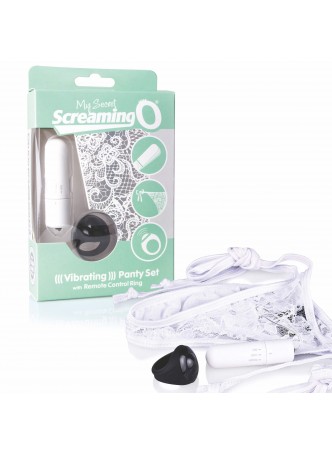 MySecret Screaming Pant - rádiós vibrációs bugyi (fehér)
