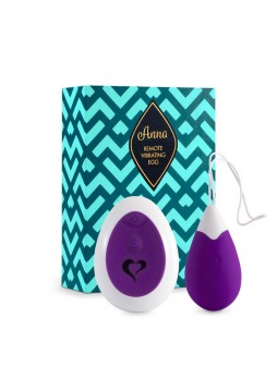 FEELZTOYS Anna - akkus, rádiós vibrációs tojás (lila)