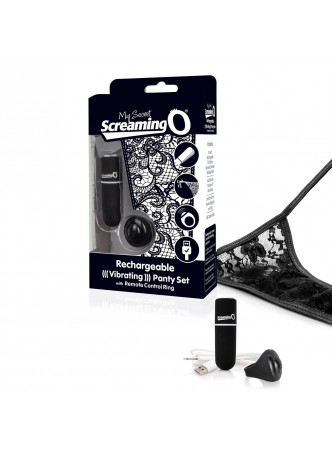 MySecret Screaming Panty - akkus, rádiós vibrációs tanga (fekete)