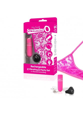 MySecret Screaming Panty - akkus, rádiós vibrációs tanga (pink)
