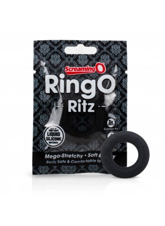 Screaming O Ritz - szilikon péniszgyűrű (fekete)